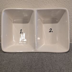 RAE DUNN Artisan Collection Numbered  Number 1  2  Divided Dish Tray NEW